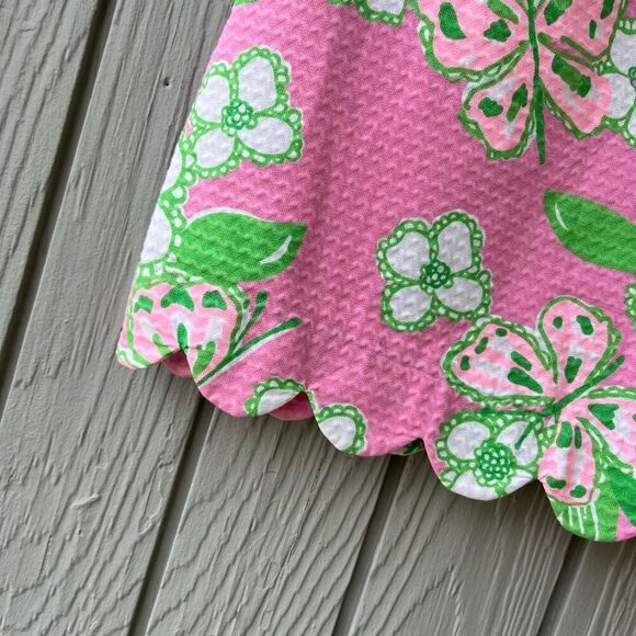 Lilly Pulitzer 2012 Butterfly Print Shift Dress – Size 4, Scalloped Hem, Cotton - Picture 4 of 10